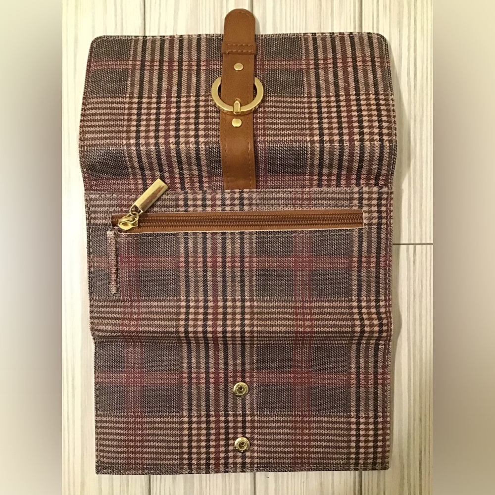 Woman’s Wear Plaid Houndstooth Wallet - Picture 3 of 7